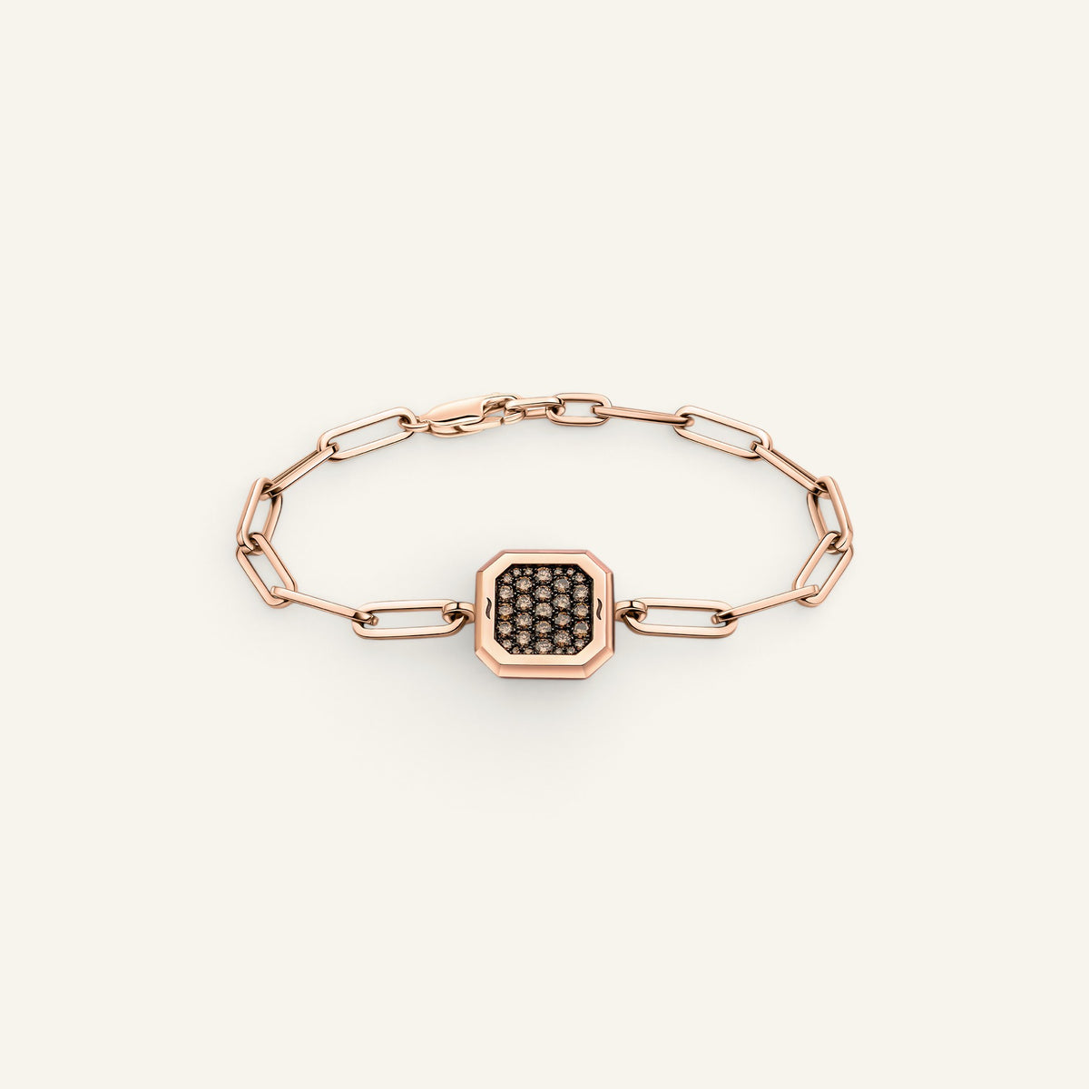 Bracelet Carré d'Or Pavé Brown Or Rose Collection Carré d'Or Manipura