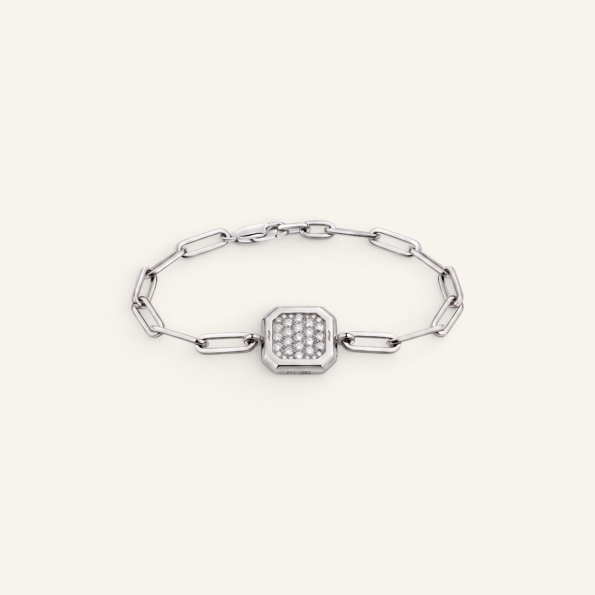 Bracelet Carré d'Or Pavé Or Blanc Collection Carré d'Or Manipura