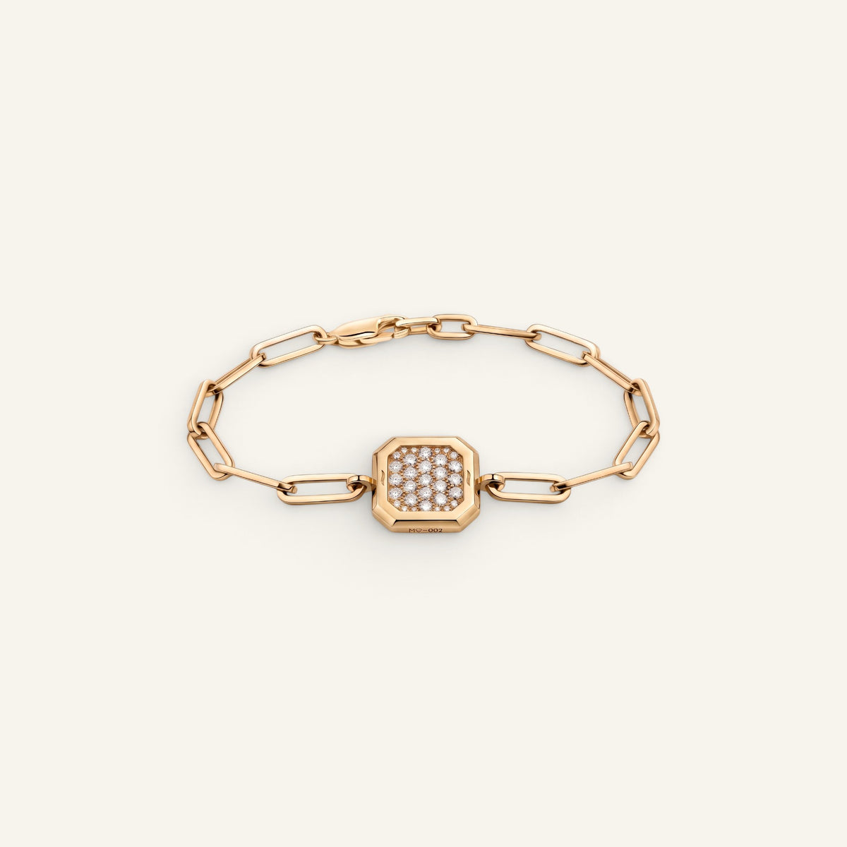 Bracelet Carré d'Or Pavé Or Jaune Collection Carré d'Or Manipura