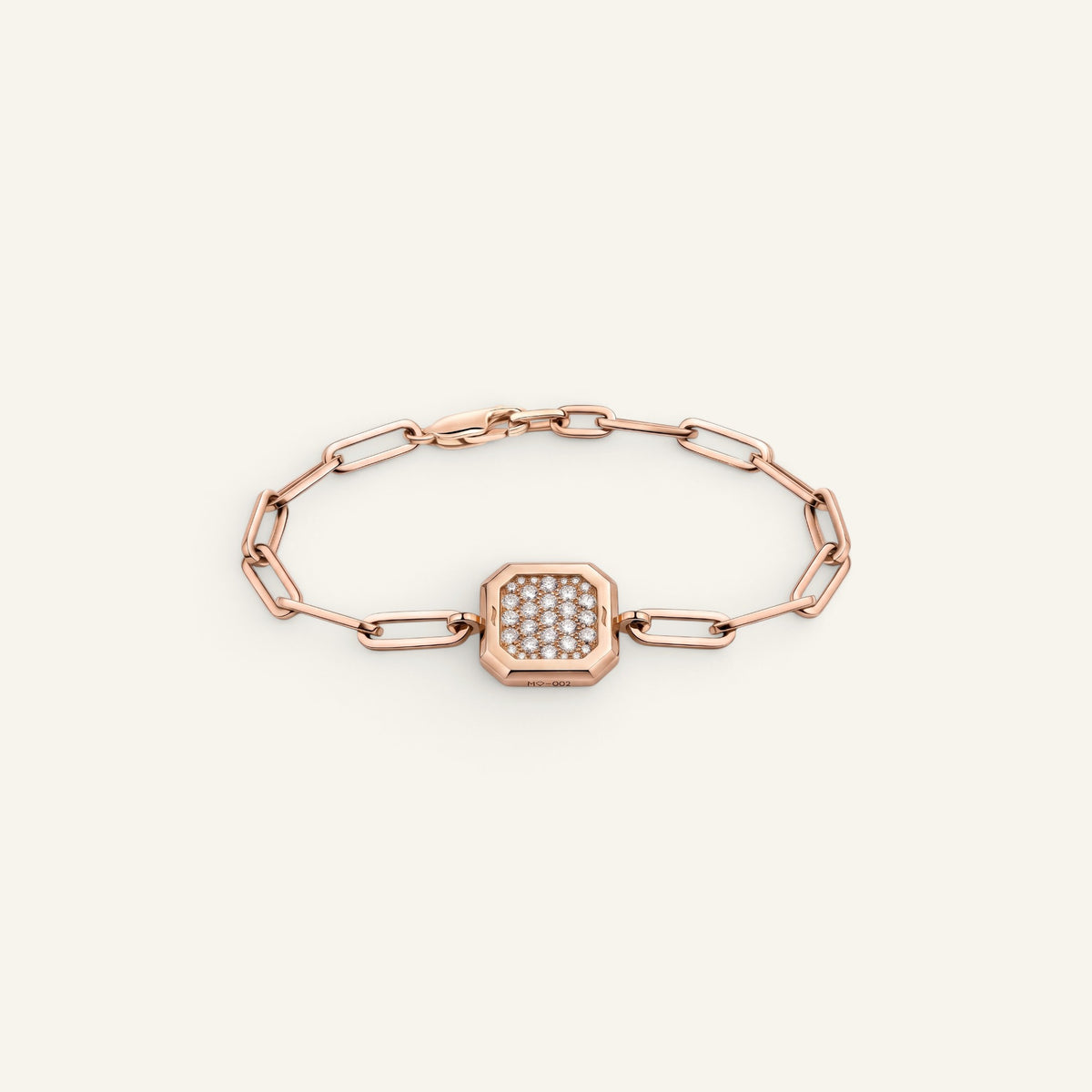 Bracelet Carré d'Or Pavé Or Rose Collection Carre d'Or Manipura