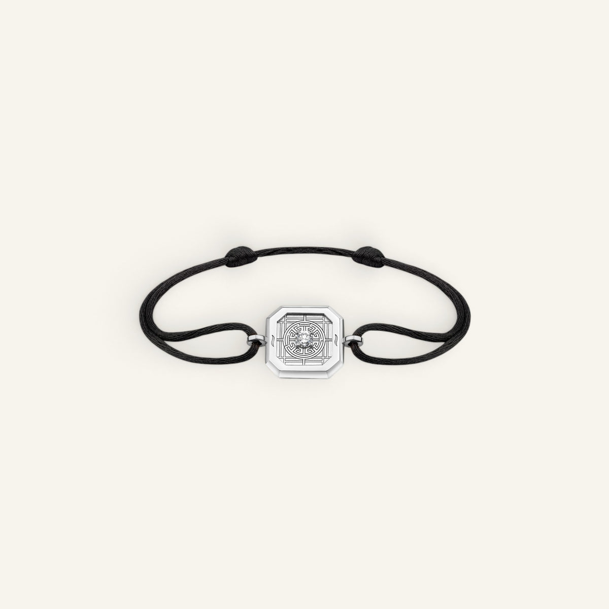 Bracelet Cordon Carré d'Or Or Blanc Collection Carre d'Or Manipura