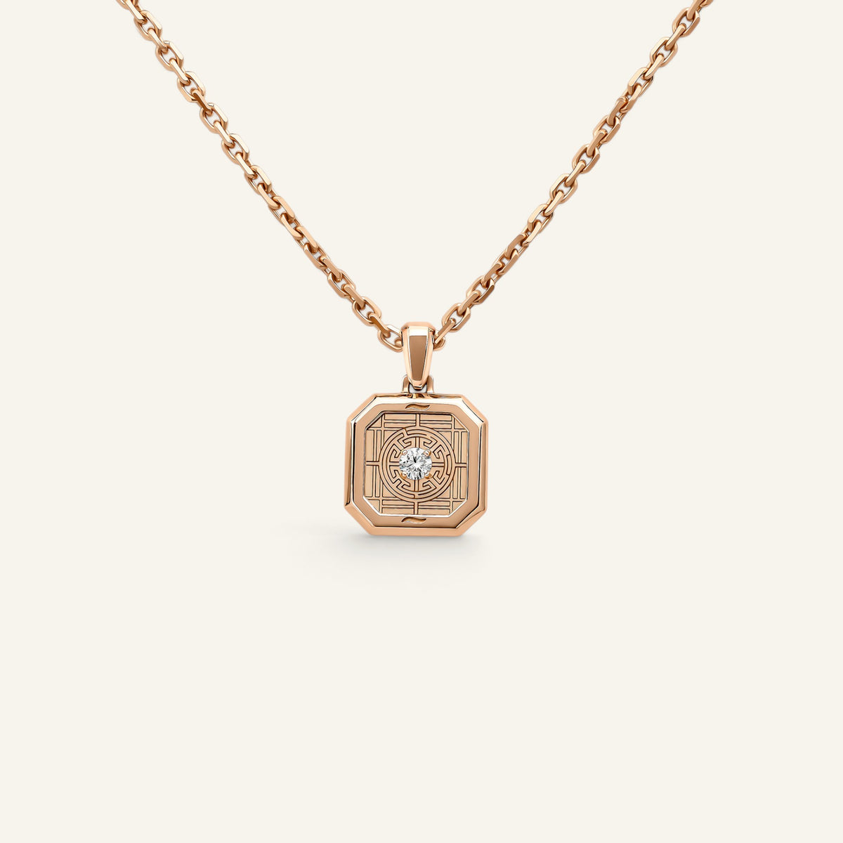Collier Carré d'Or Or Rose Collection Carré d'Or Manipura