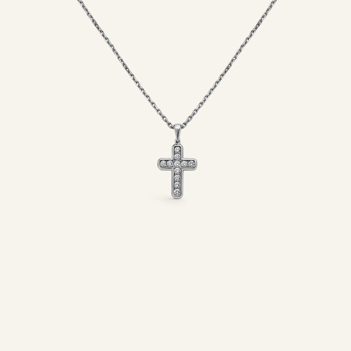 Collier Croix S Or Blanc Collection Signature Manipura