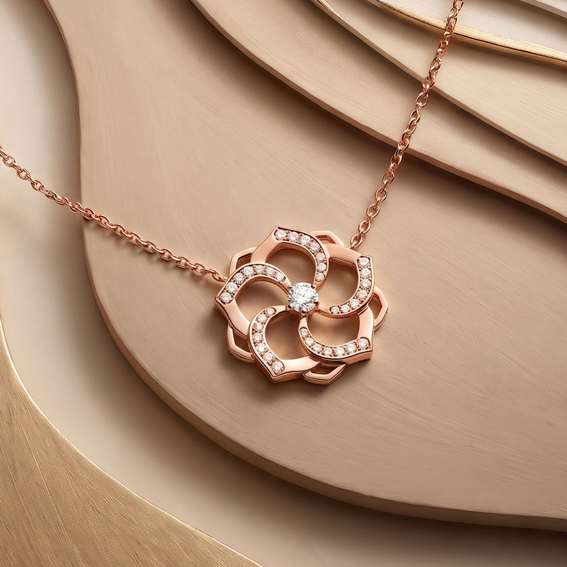 Collier Mandala M/L Or Rose Studio Collection Mandala Manipura