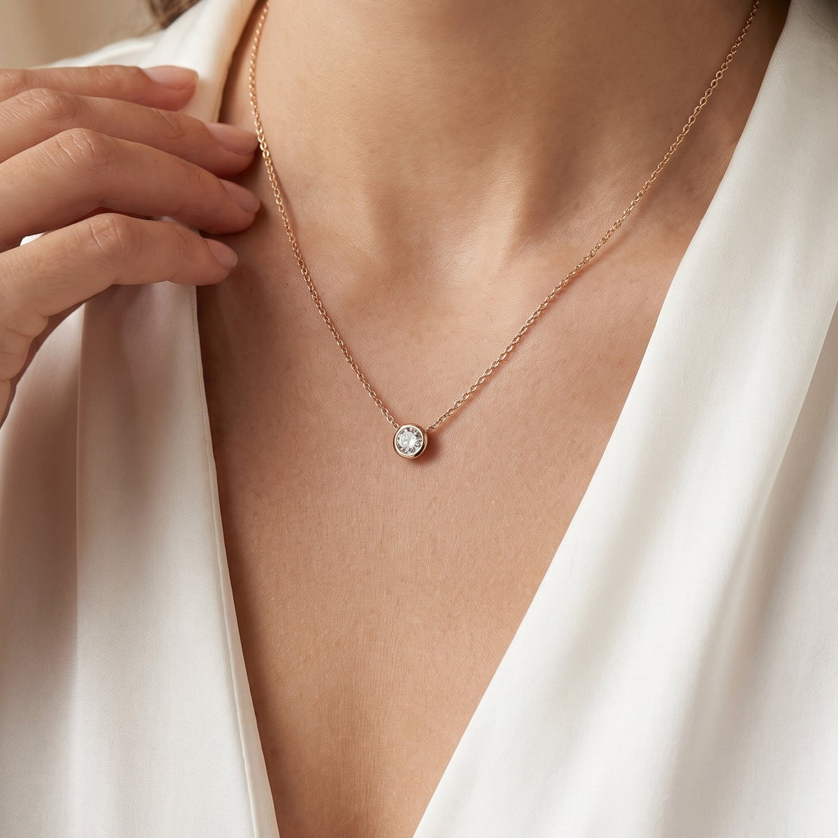Collier Manipura Or Rose Porté Collection Eternelle Manipura