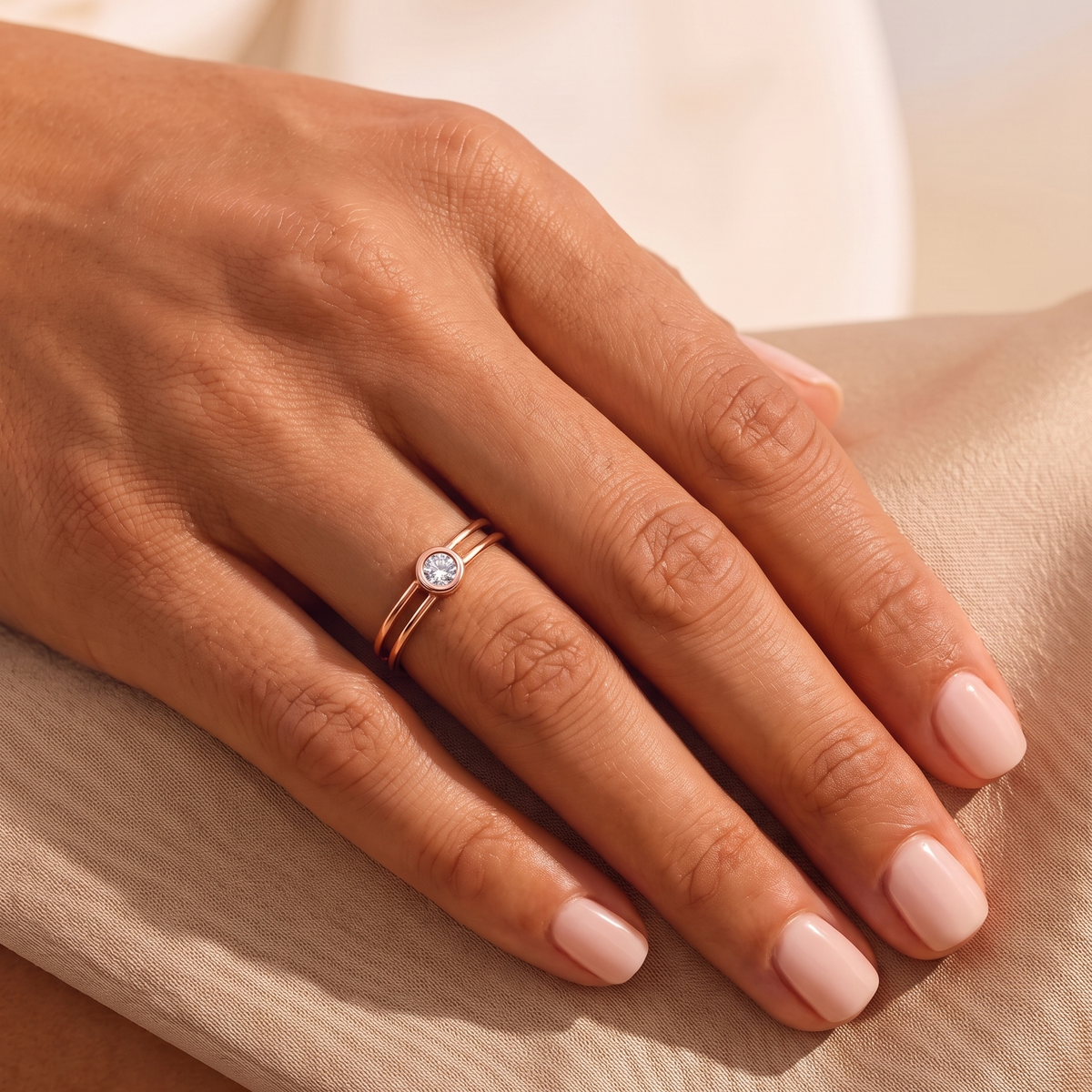 Bague Manipura Double Or Rose Portee Collection Eternelle Manipura
