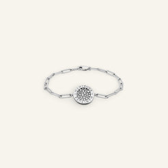Bracelet Cercle d'Or Pavé Or Blanc Collection Cercle d'Or Manipura