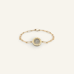 Bracelet Cercle d'Or Pavé Or Jaune Collection Cercle d'Or Manipura