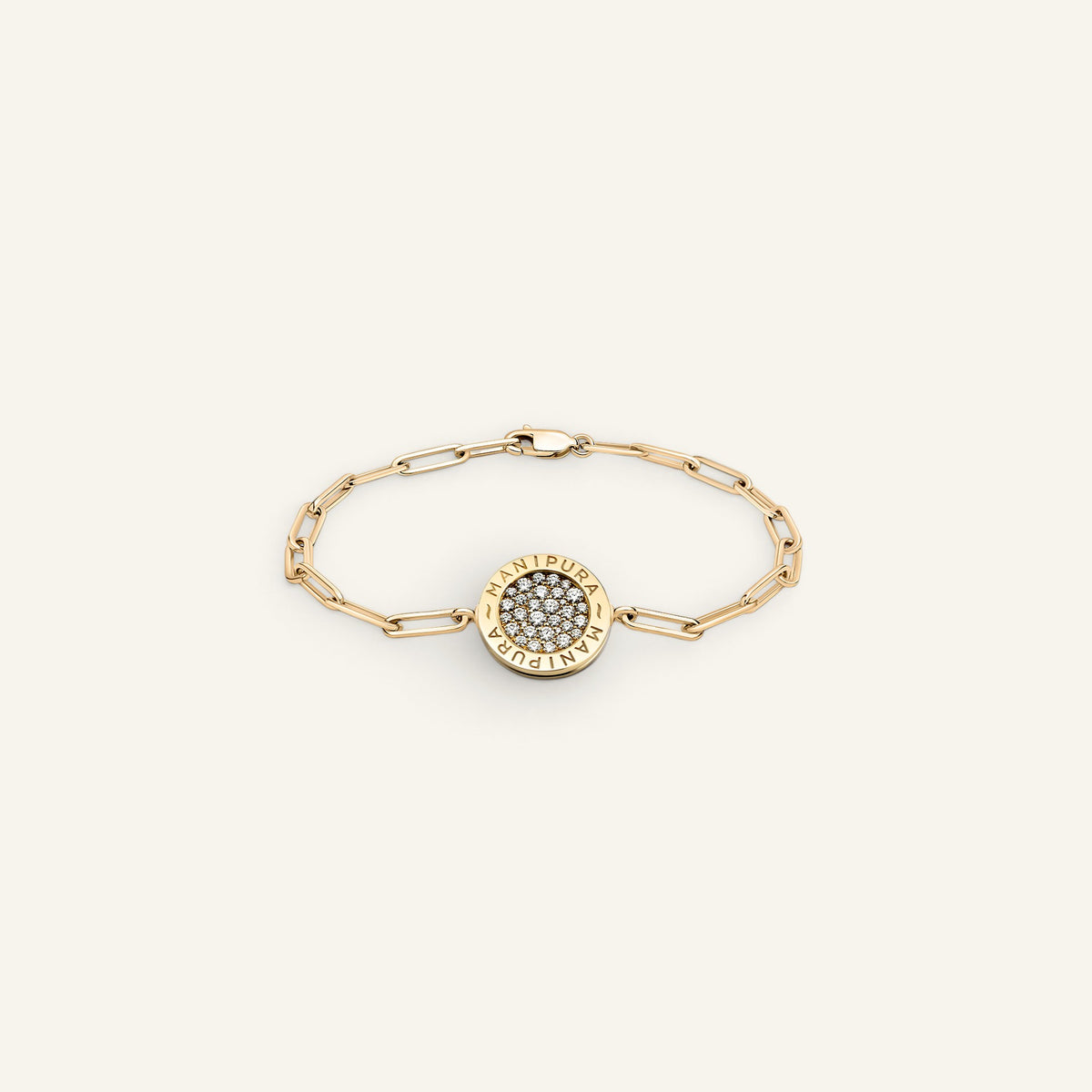 Bracelet Cercle d'Or Pavé Or Jaune Collection Cercle d'Or Manipura
