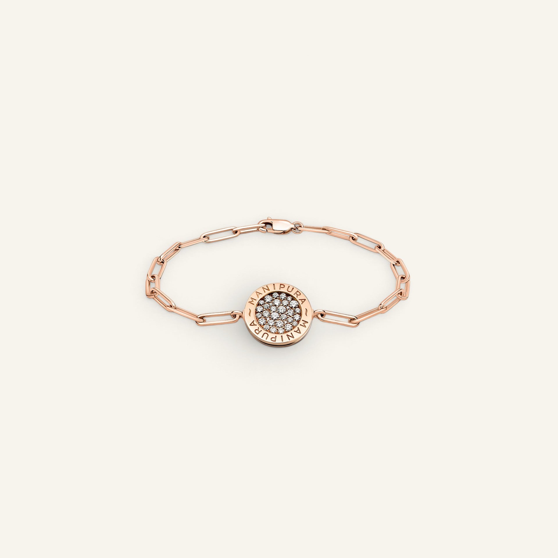 Bracelet Cercle d'Or Pavé Or Rose Collection Cercle d'Or Manipura