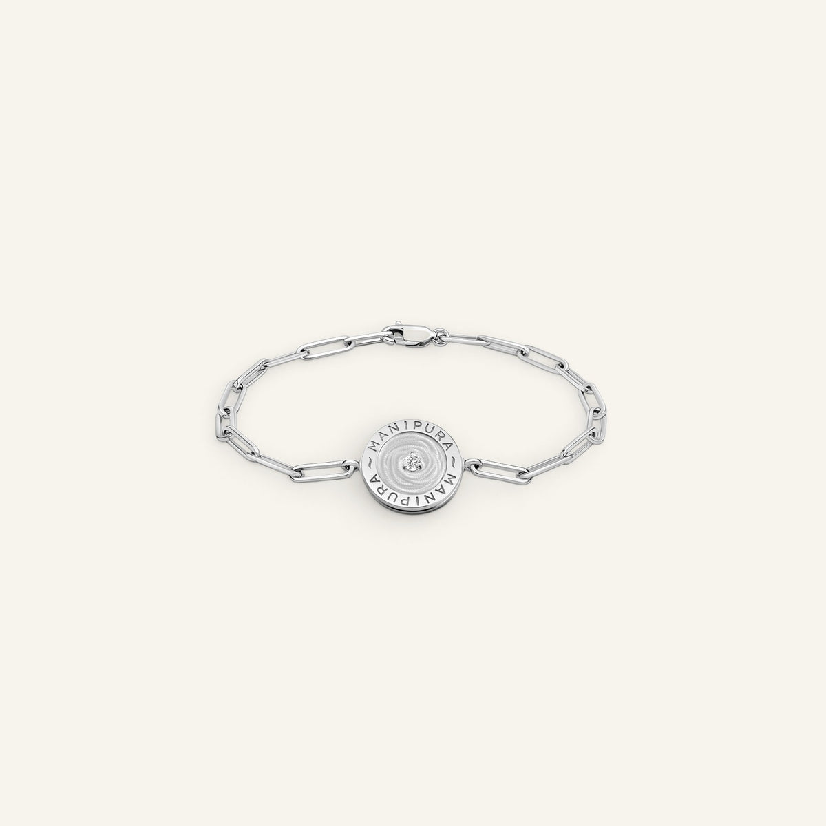 Bracelet Cercle d'Or S Or Blanc Collection Cercle d'Or Manipura