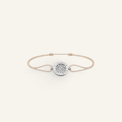 Bracelet Cordon Cercle d'Or Pavé Or Blanc Collection Cercle dOr Manipura