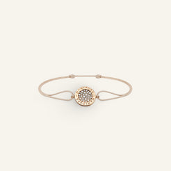 Bracelet Cordon Cercle d'Or Pavé Or Rose Nude Collection Cercl d'Or Manipura