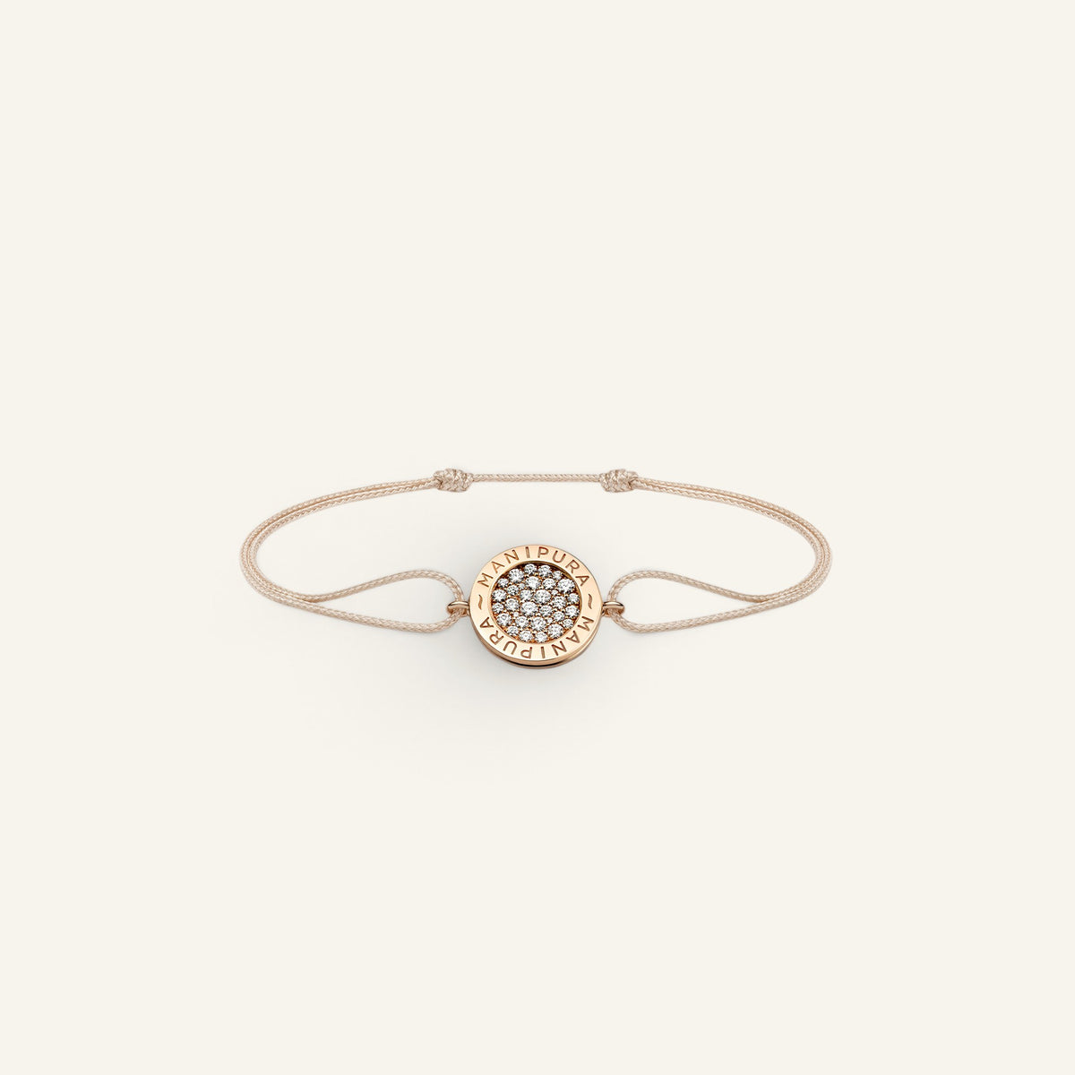 Bracelet Cordon Cercle d'Or Pavé Or Rose Nude Collection Cercl d'Or Manipura