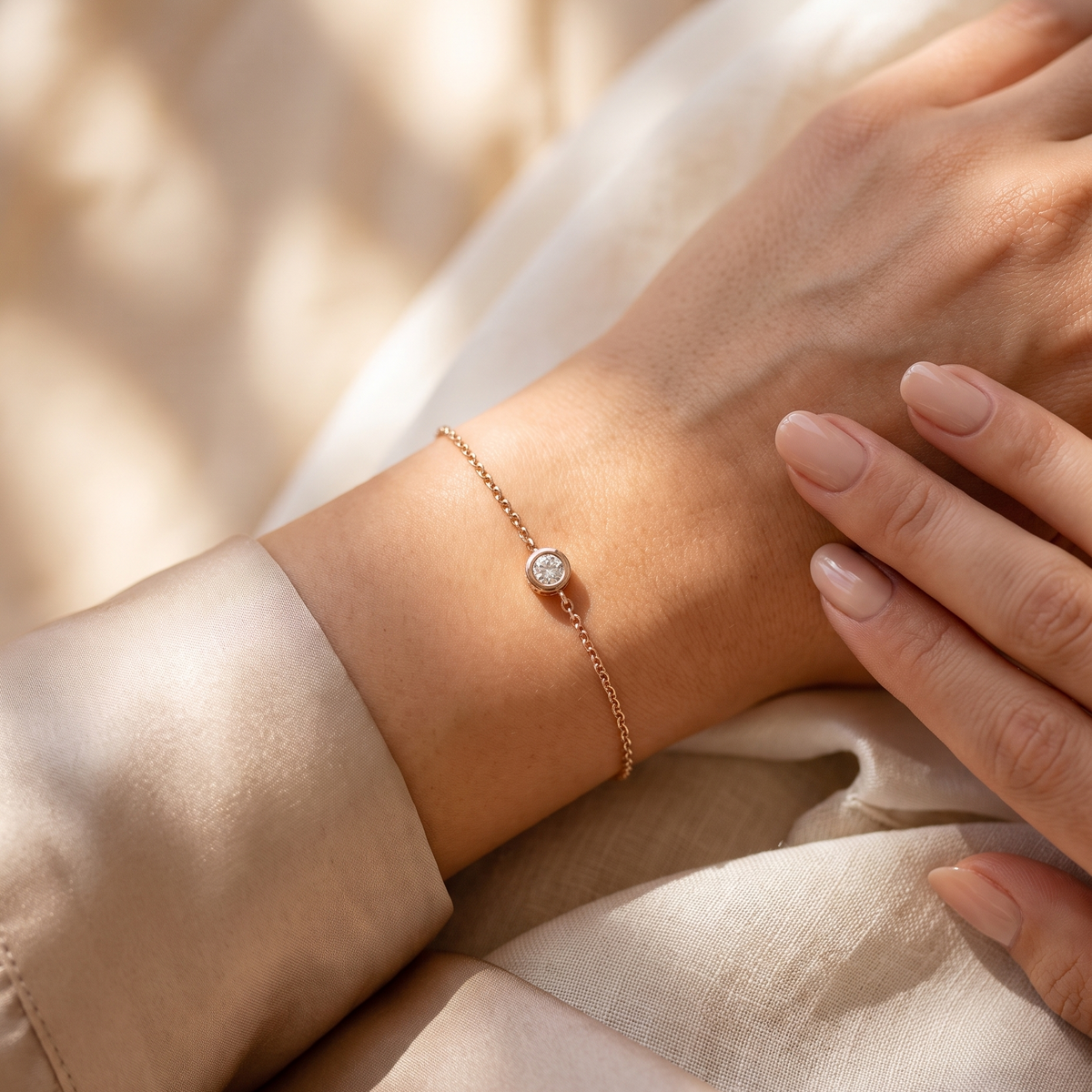 Bracelet Manipura Or Rose Porté Collection Eternelle Manipura