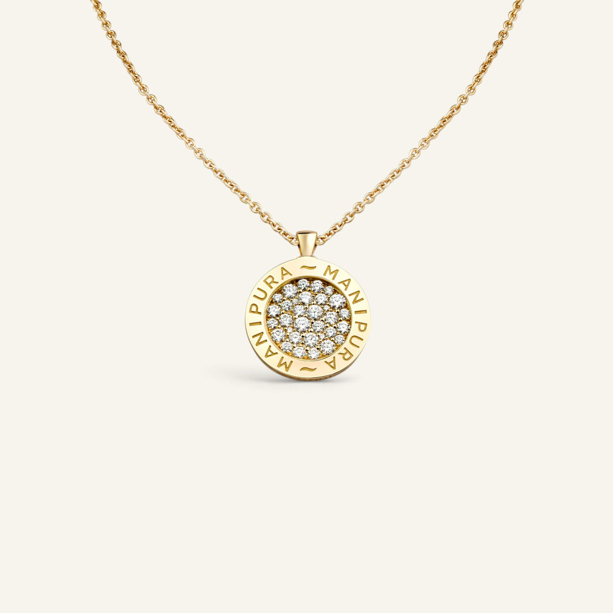 Collier Cercle d'Or Pavé Or Jaune Collection Cercle d'Or Manipura