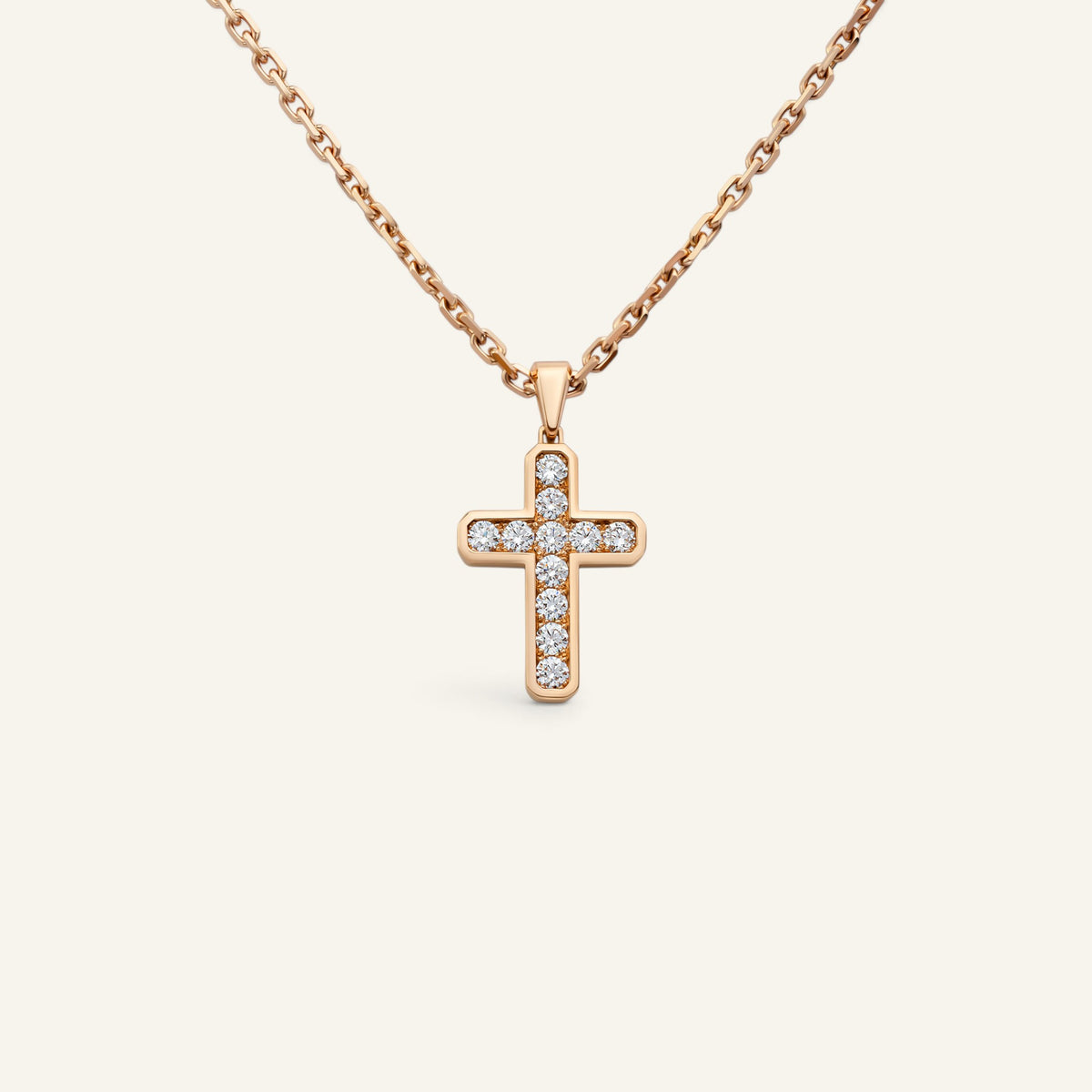 Collier Croix L Or Rose Collection Signature Manipura
