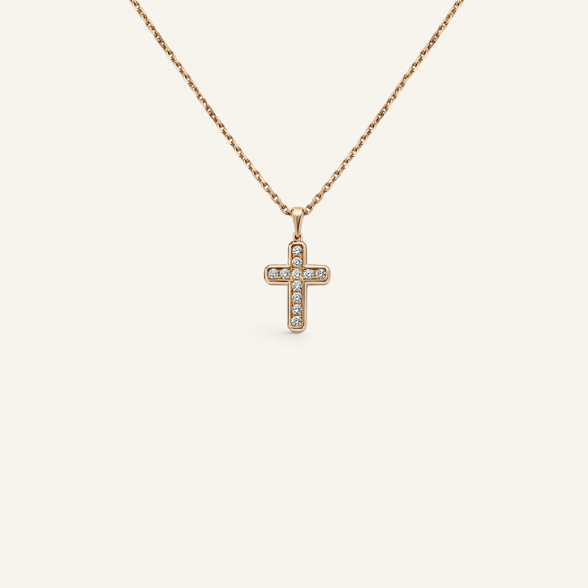 Collier Croix S Or Rose Collection Signature Manipura