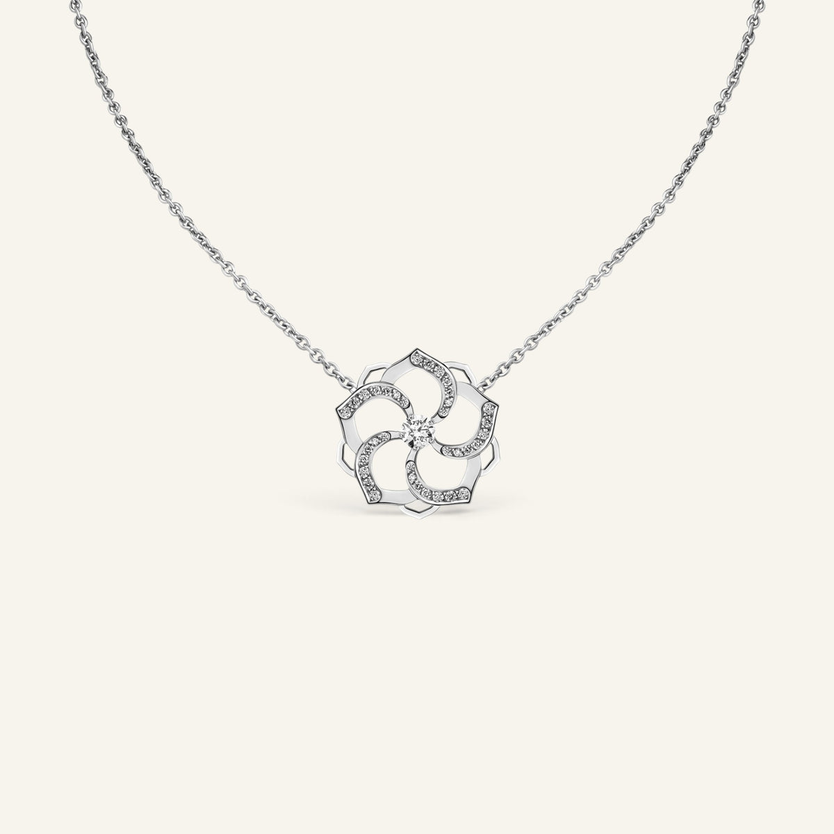 Collier Mandala M-L Or Blanc Collection Mandala Manipura