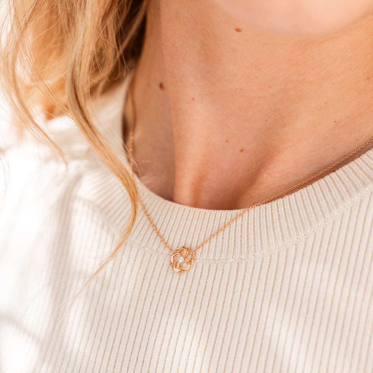 Collier Mandala S Or Rose Porte Collection Mandala Manipura