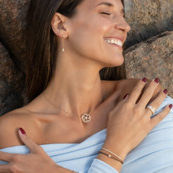 Collier Mandala S/M Or Rose Porte Collection Mandala Manipura