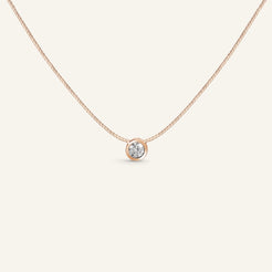 Collier Manipura Cordon Nude Or Rose 013ct Collection Eternelle Manipura